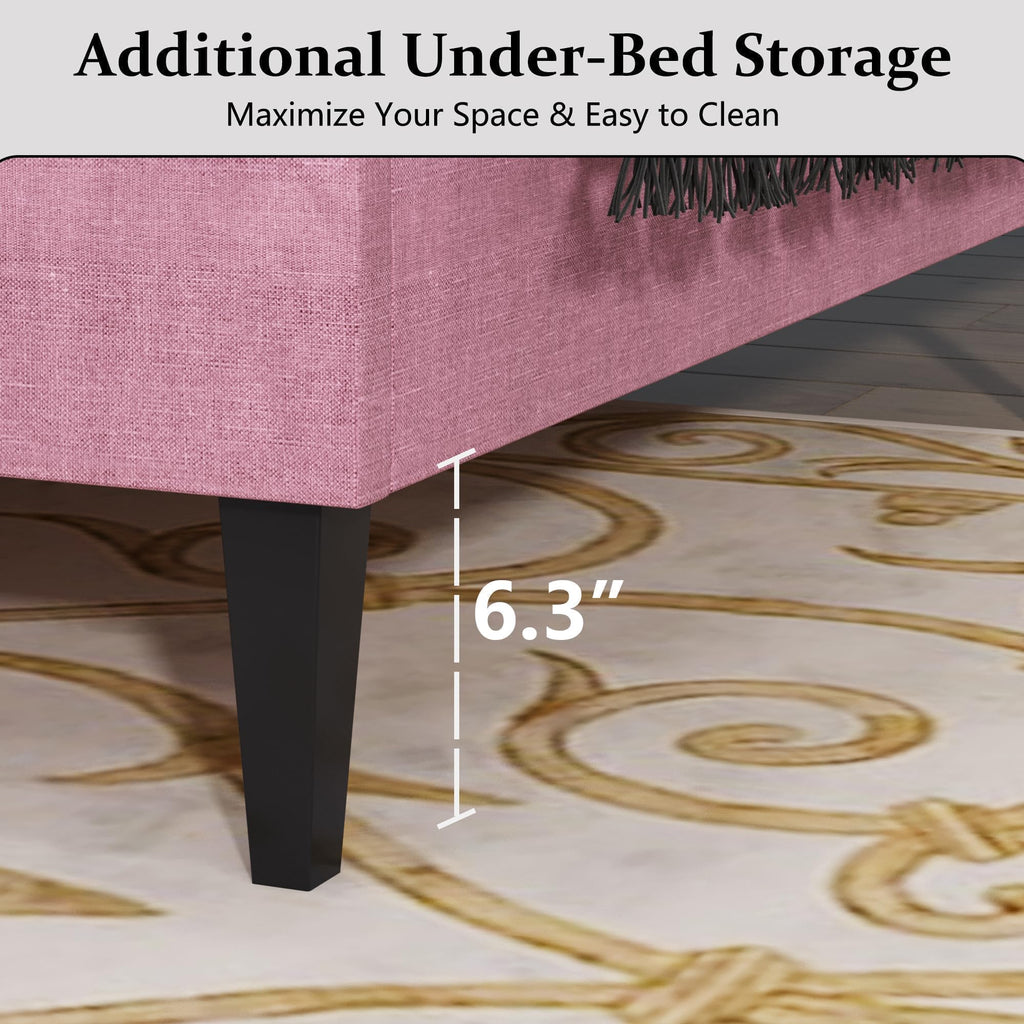 Twin Upholstered Platform Bed Y427650