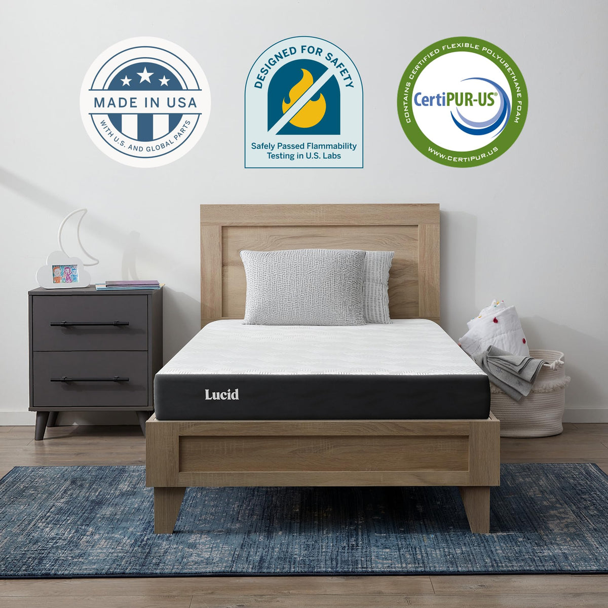 5" Firm Gel Memory Foam Mattress Twin Size K26013