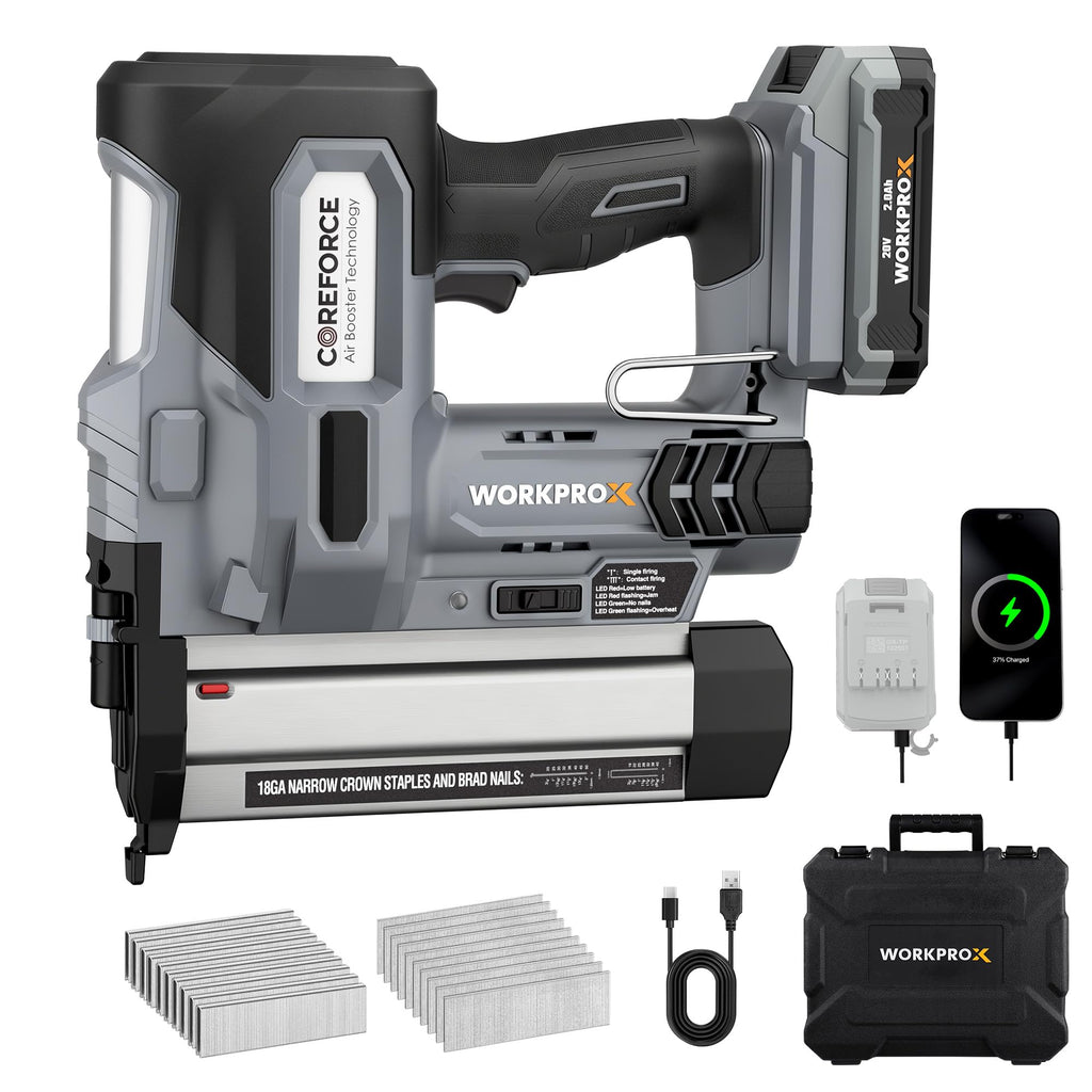 20V Cordless 18 Gauge 2-in-1 Nail & Staple Gun K9021