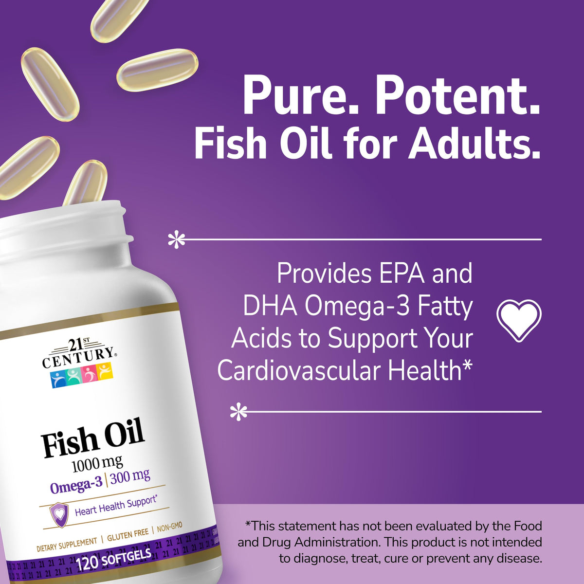 Fish Oil 1000mg Omega-3 Softgels 120ct P16614