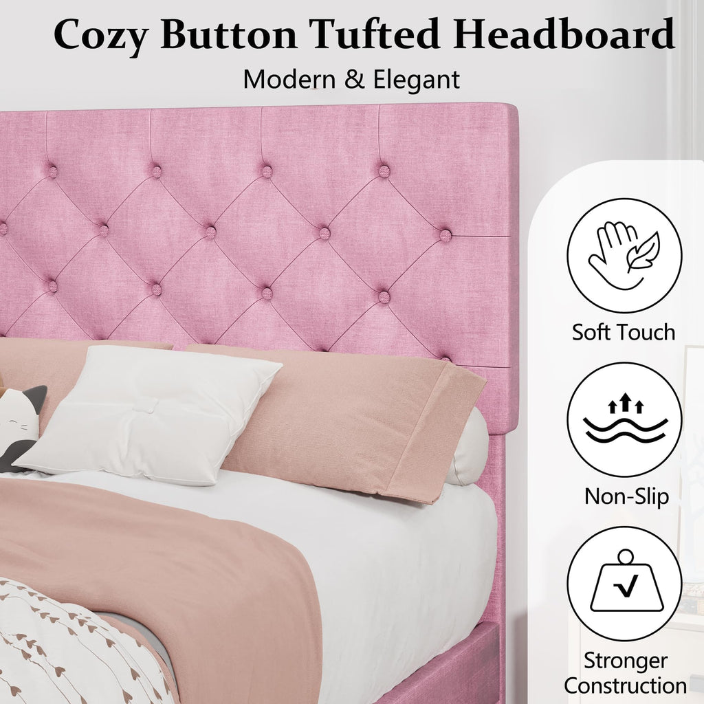 Twin Upholstered Platform Bed Y427650