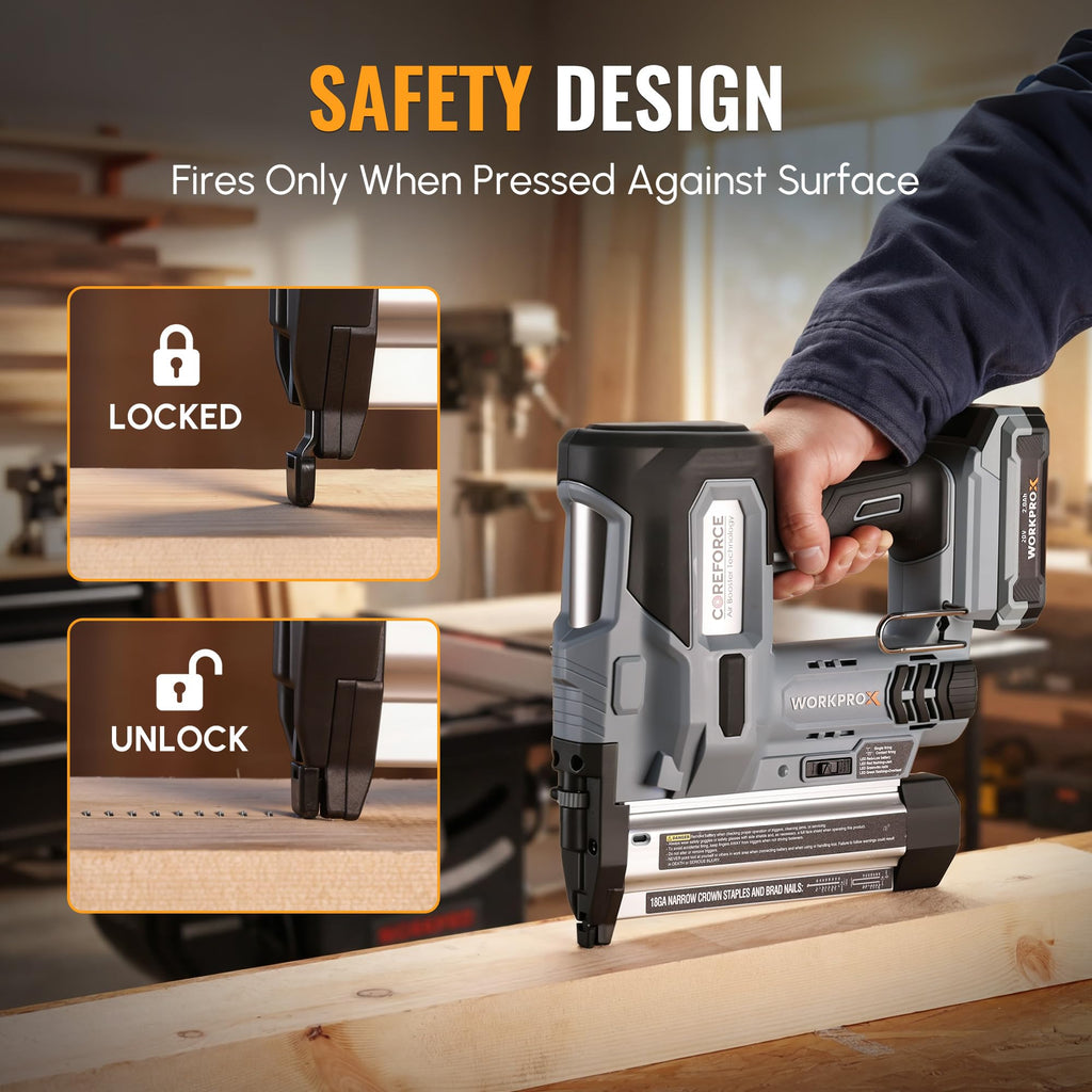 20V Cordless 18 Gauge 2-in-1 Nail & Staple Gun K9021