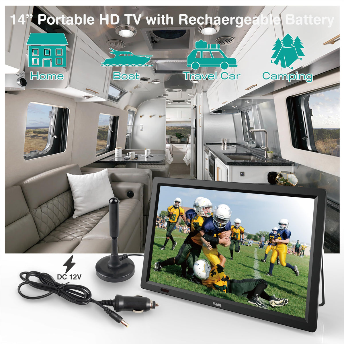 14 Inch Portable TV with Digital Tuner J8220