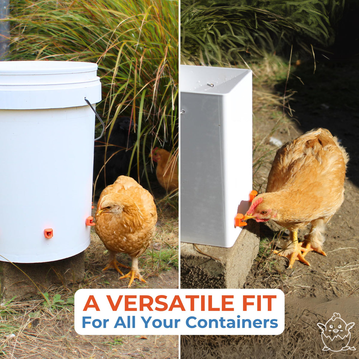 Orange Pack of 15 Chicken Nipple Waterer S4541