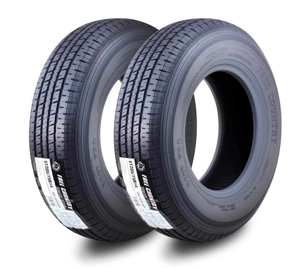 2 Premium Trailer Tires ST205/75R14 8PR LR D V50373