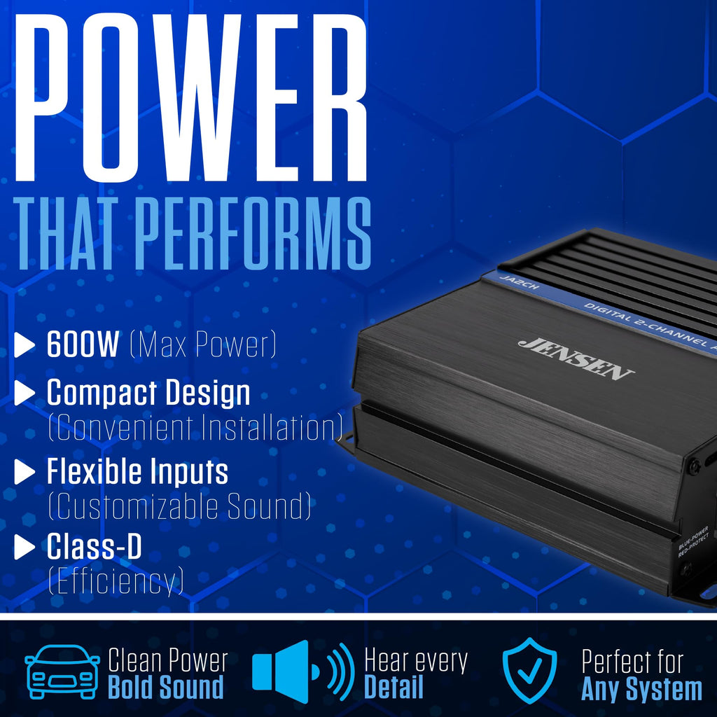 2-Channel Class-D Car Amplifier 600W Peak Y81482