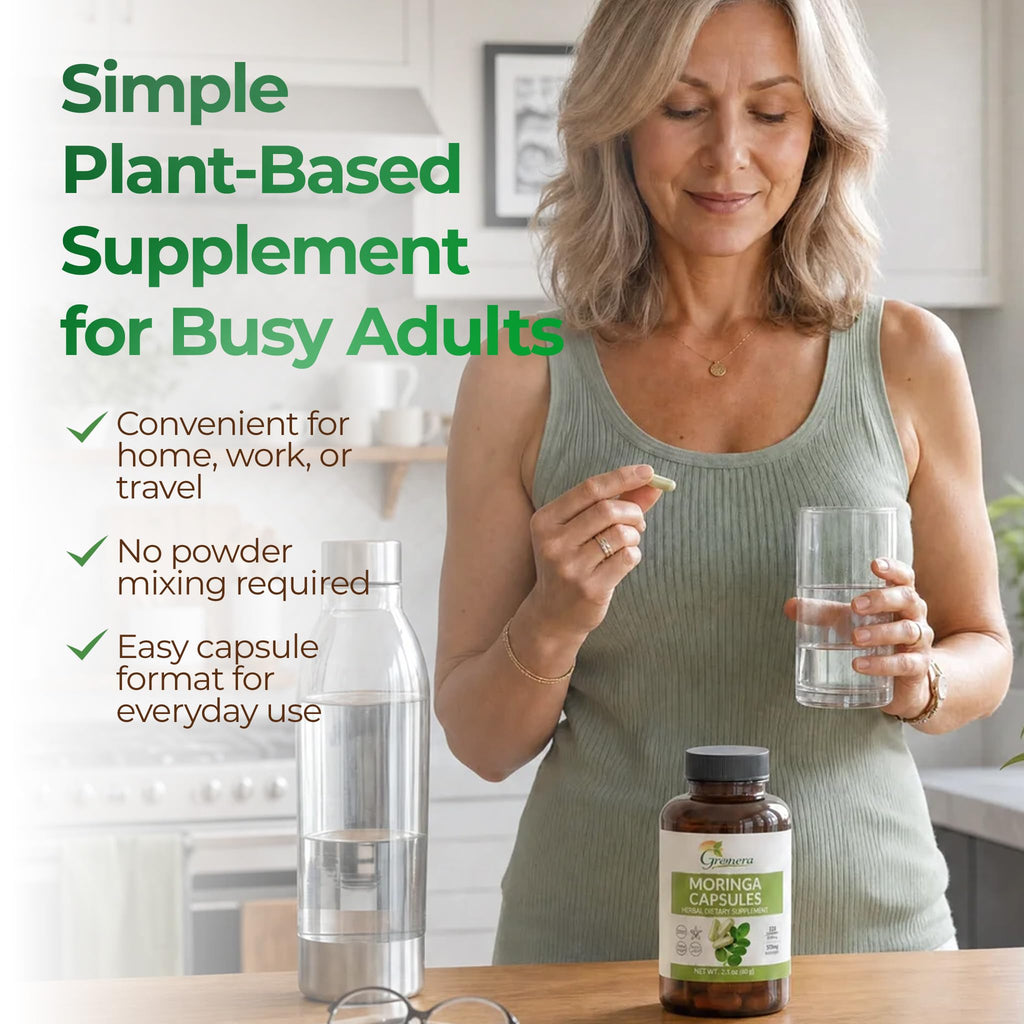 Moringa Capsules 500mg Moringa Oleifera Leaf Powder 120 Count U823468