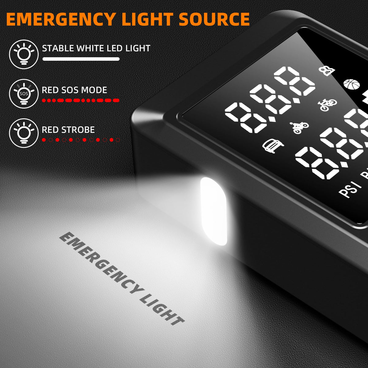 Car Battery Jump Starter with Air Compressor 4000A 150PSI 20000mAh G133475