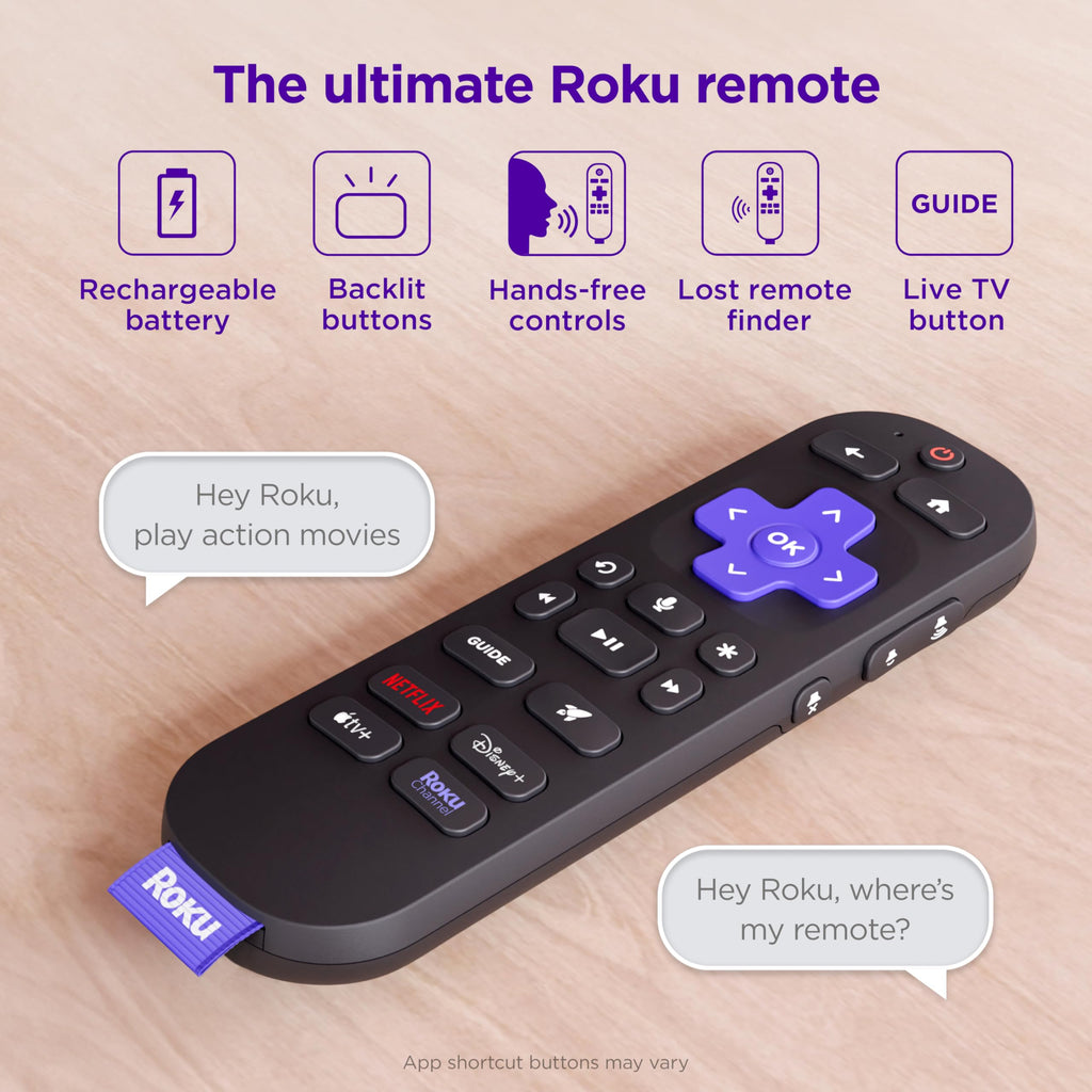 Rechargeable TV Remote Control with Voice Controls M917259