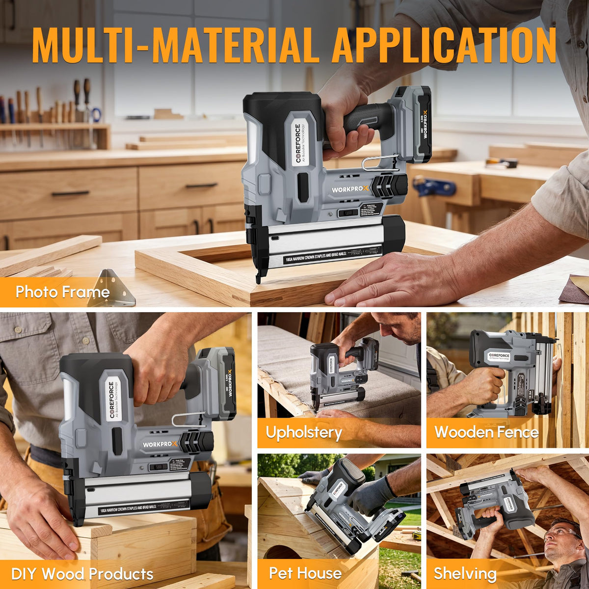 20V Cordless 18 Gauge 2-in-1 Nail & Staple Gun K9021