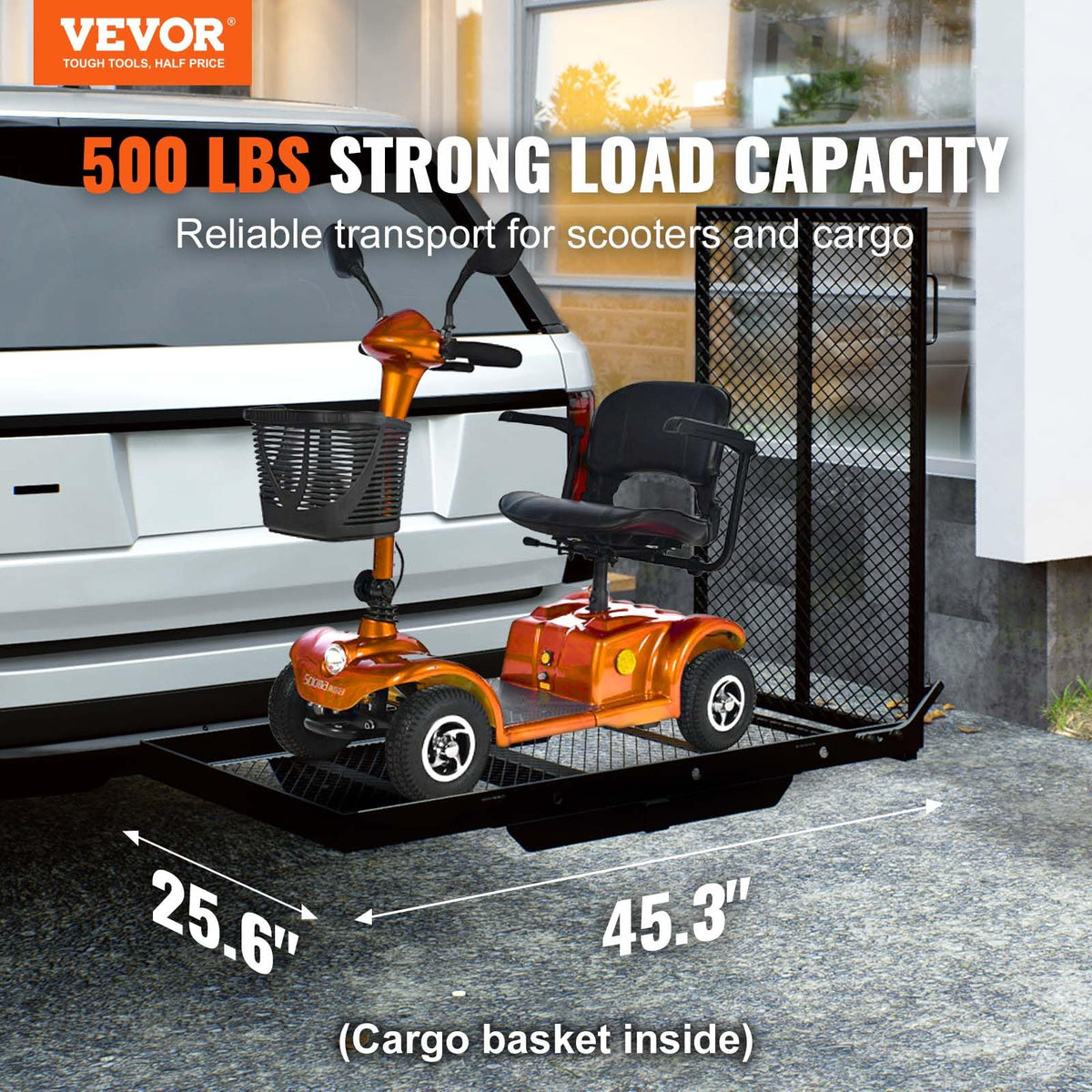 Hitch Mount Mobility Scooter Carrier with Folding Ramp M54265