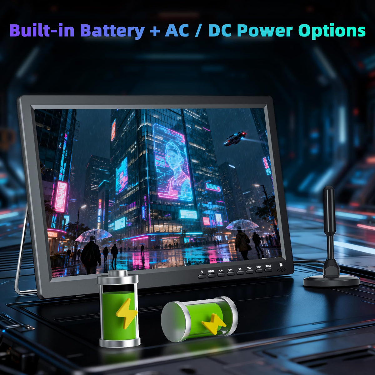 15.6 inch Portable TV with Antenna M25630