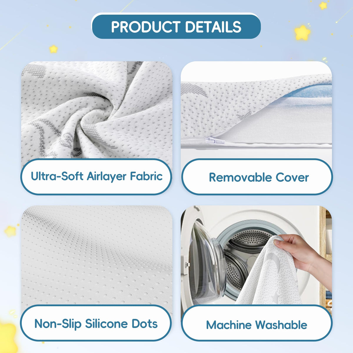 38"x26" Pack and Play Mattress with Removable Washable Cover C54528