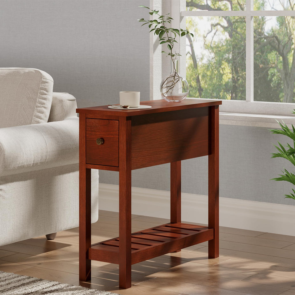 Narrow Side Table with Drawer Set of 2 M860722
