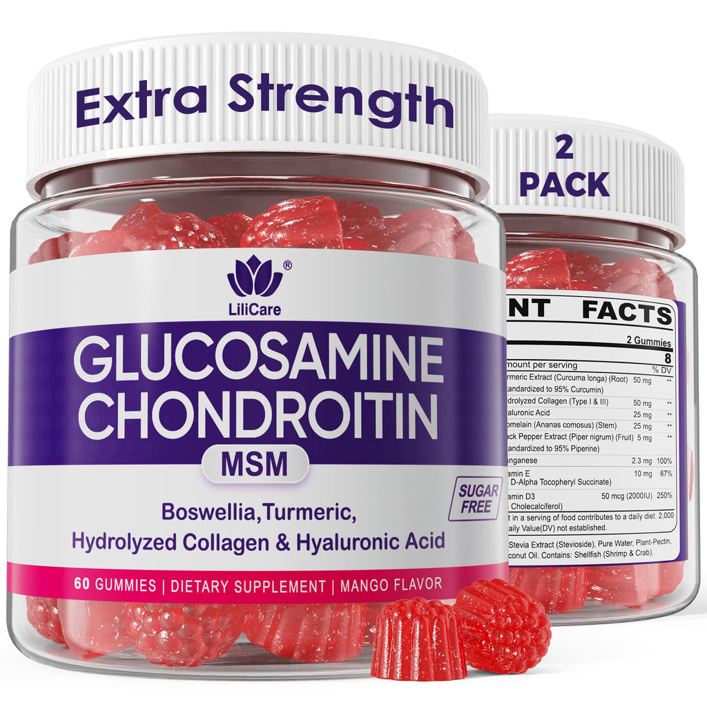 Glucosamine Chondroitin Gummies with MSM, No Sugar, 120 Cts M53143