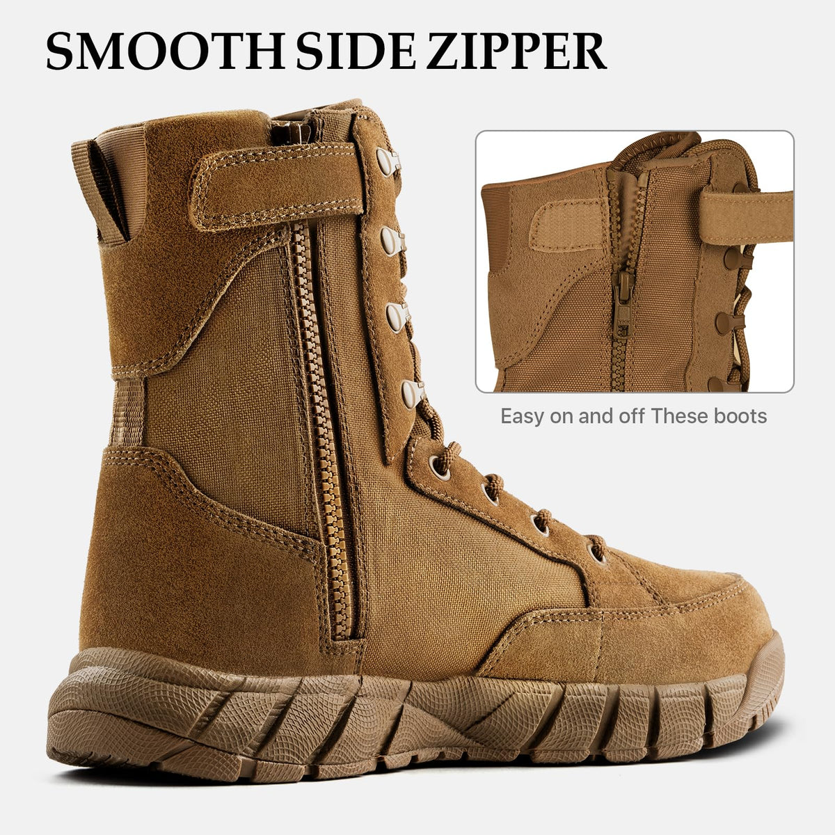 8" Zip Military Tactical Boot N8887