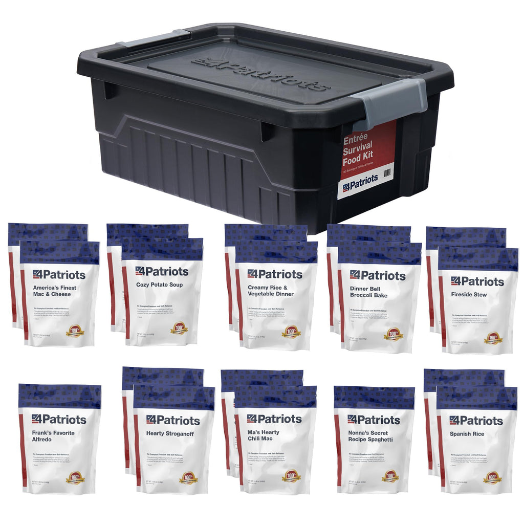 Emergency Entree Food Kit 128 Servings Freeze-Dried 25 Year Shelf Life R24135