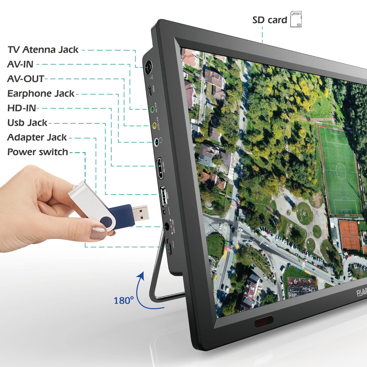 14 Inch Portable TV with Digital Tuner J8220