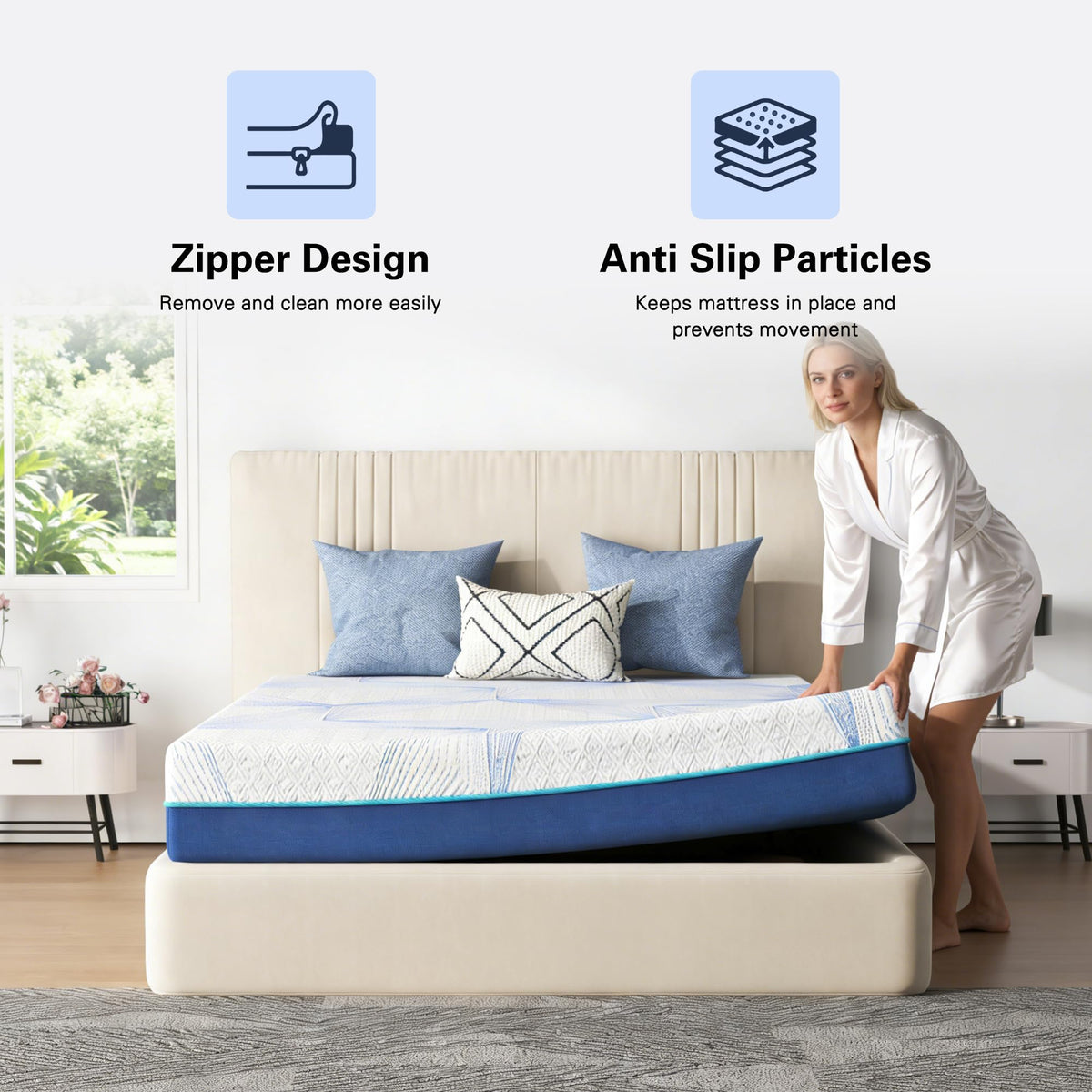 6 Inch Twin Gel Memory Foam Mattress T8344