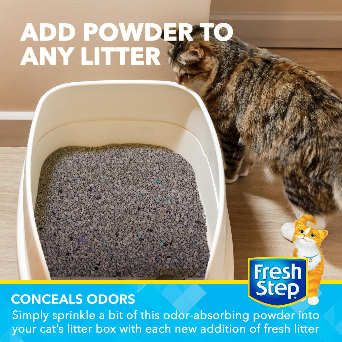 Charcoal Odor Eliminating Cat Litter Box Powder, 15 Oz, 2-Pack R3933