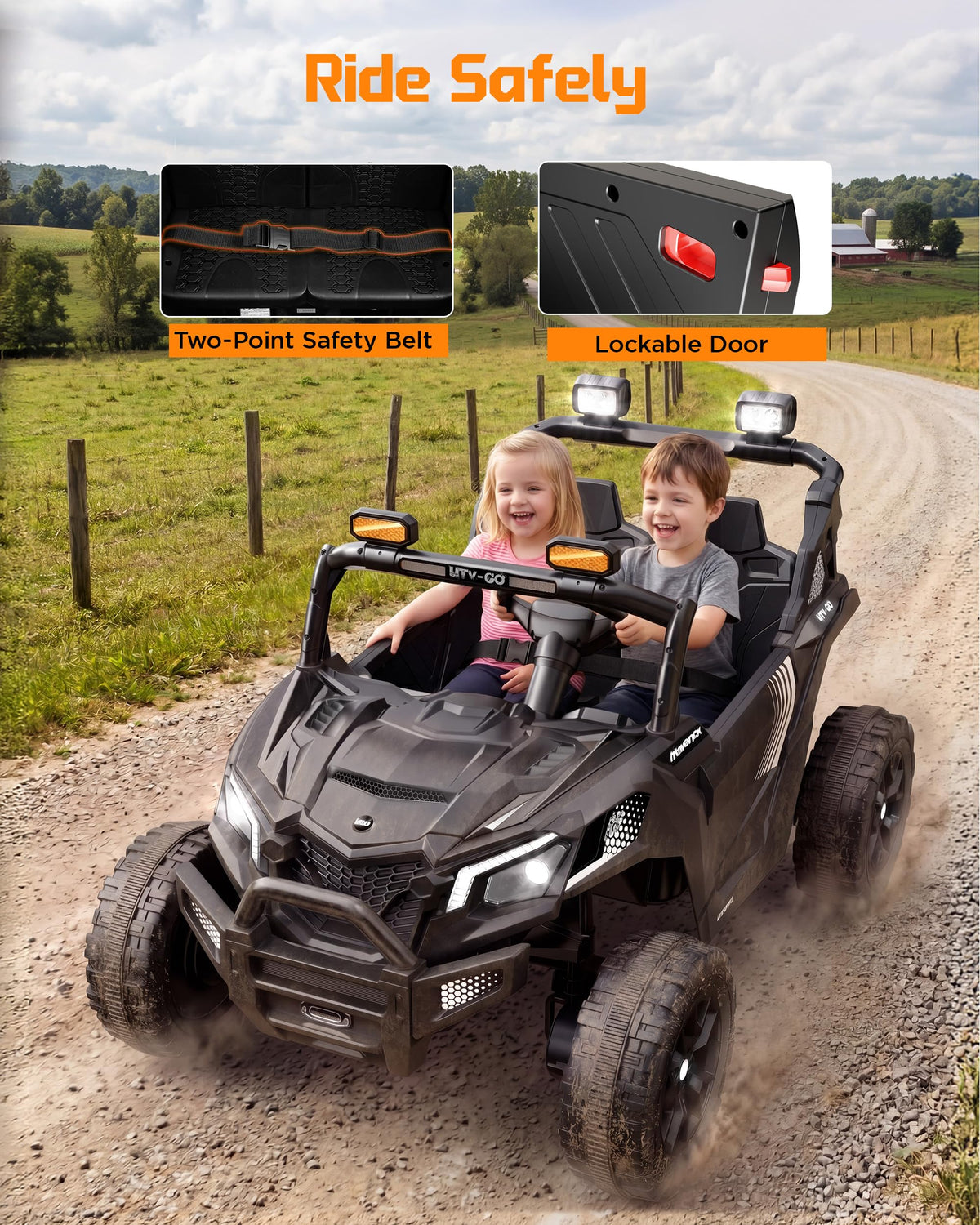 24V Black Ride on Car A646417