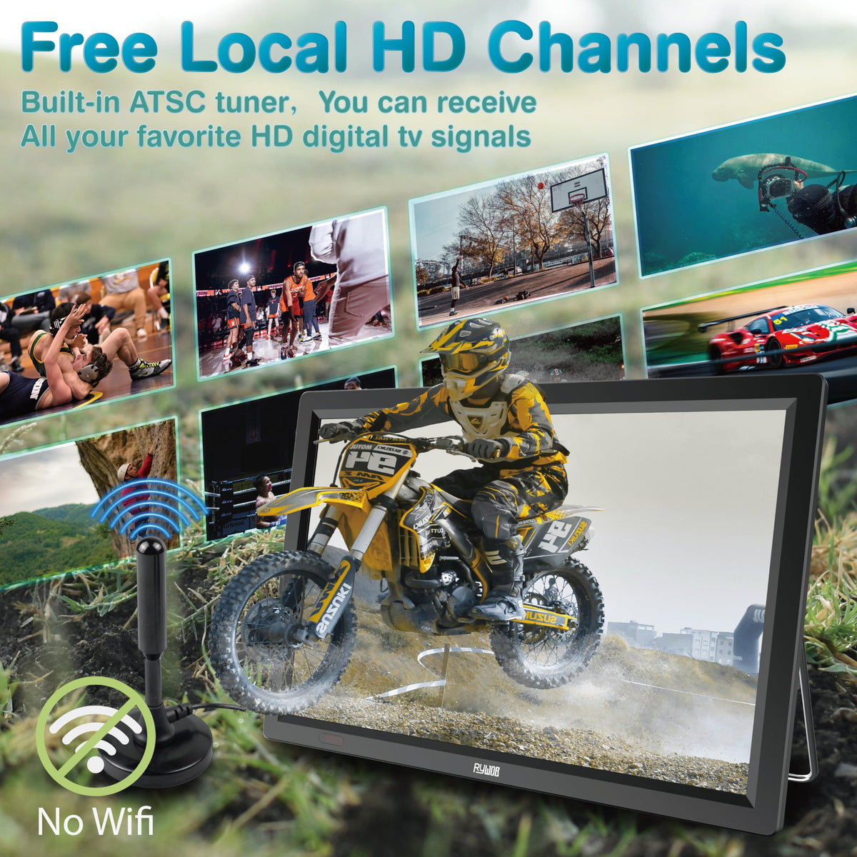 14 Inch Portable TV with Digital Tuner J8220