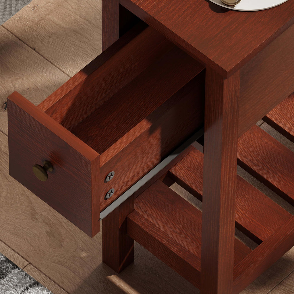 Narrow Side Table with Drawer Set of 2 M860722