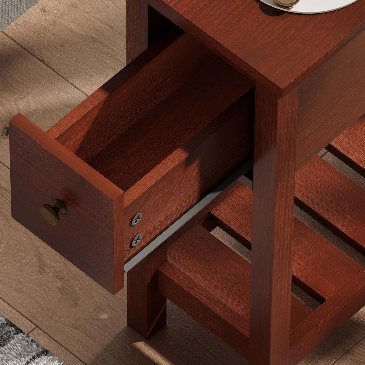 Narrow Side Table with Drawer Set of 2 M860722
